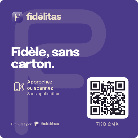 Die Fidélitas NFC-Karte mit ihrem QR-Code